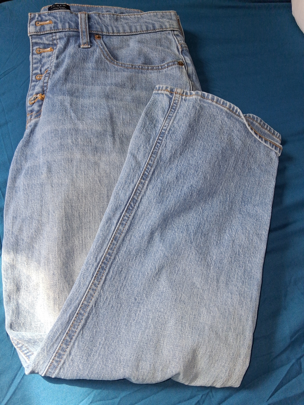 Light Blue Women’s High-Waist Button-Fly Jeans